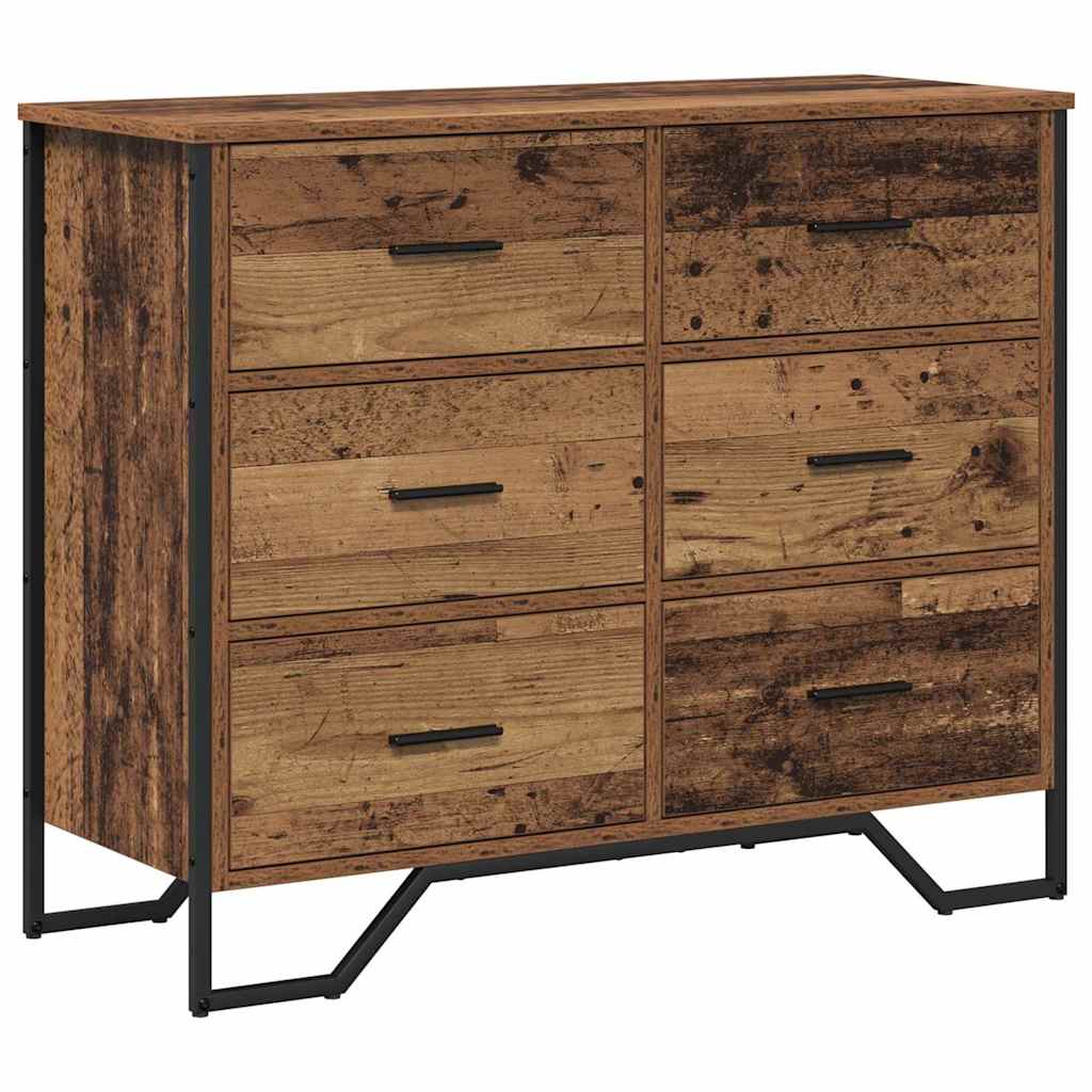 Cassettiera 2 pcs Legno vecchio 91 x 35,5 x 74,5 cm