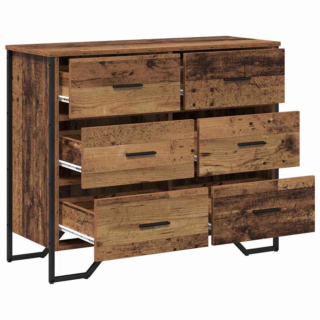 Cassettiera 2 pcs Legno vecchio 91 x 35,5 x 74,5 cm