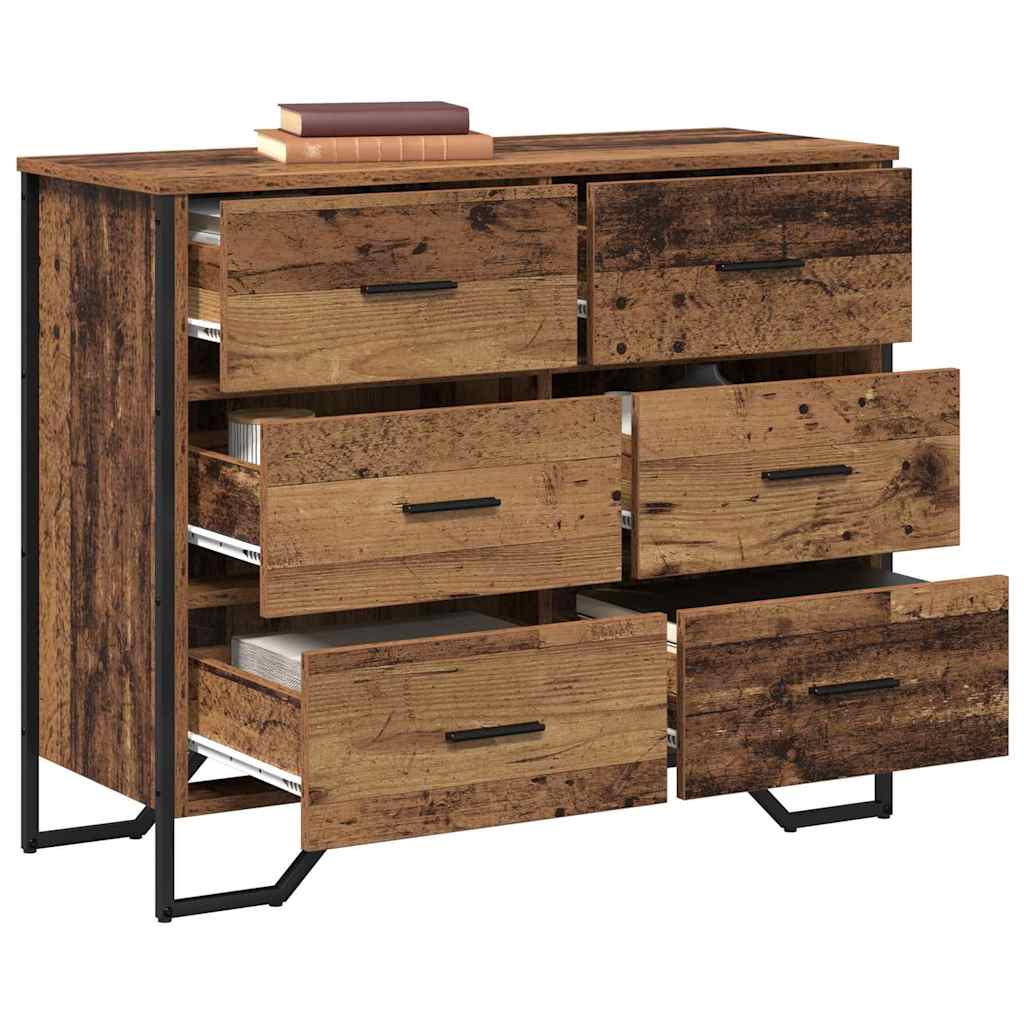 Cassettiera 2 pcs Legno vecchio 91 x 35,5 x 74,5 cm