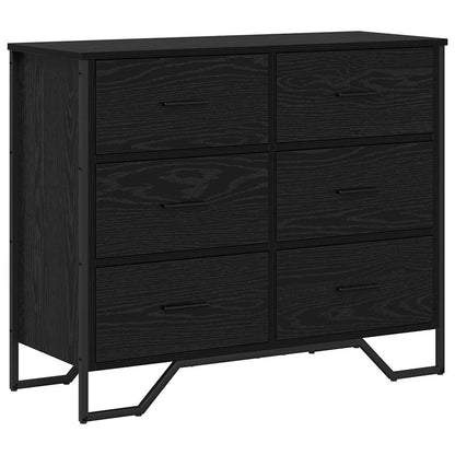 Cassettiera con cassetto 2 pcs Rovere Nero 91 x 35,5 x 74,5 cm