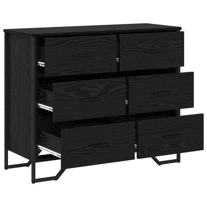 Cassettiera con cassetto 2 pcs Rovere Nero 91 x 35,5 x 74,5 cm