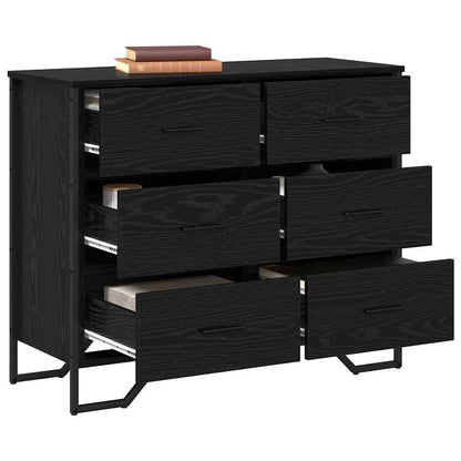 Cassettiera con cassetto 2 pcs Rovere Nero 91 x 35,5 x 74,5 cm