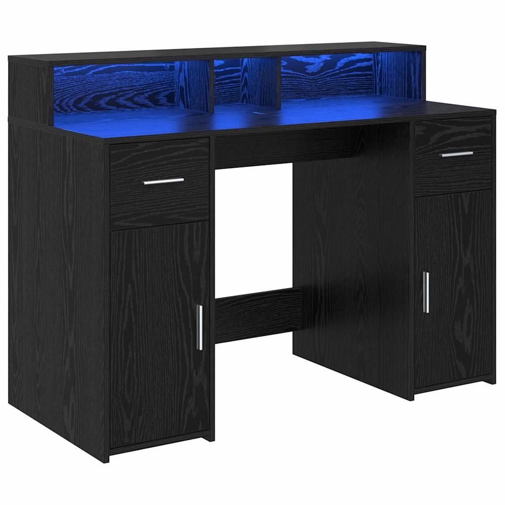 Scrivania Rovere nero 120 x 55 x 91 cm Legno multistrato