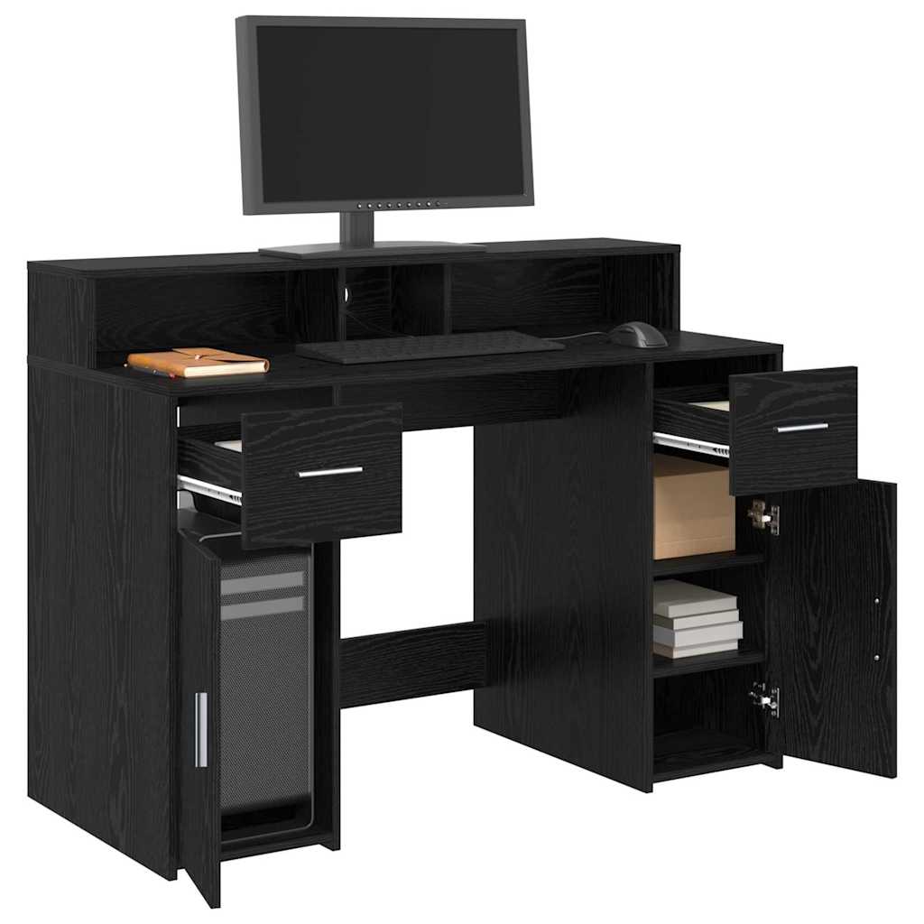 Scrivania Rovere nero 120 x 55 x 91 cm Legno multistrato