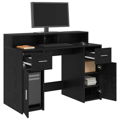 Scrivania Rovere nero 120 x 55 x 91 cm Legno multistrato