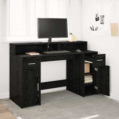 Scrivania Rovere nero 140 x 55 x 91 cm Legno multistrato