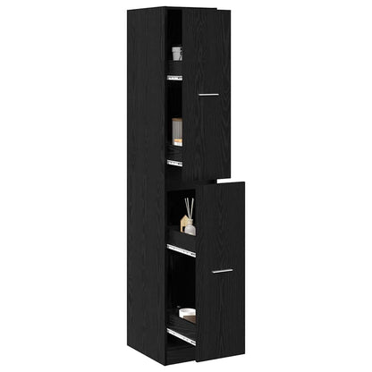 Armadio da Apoteca Rovere nero 30 x 41 x 174.5 cm