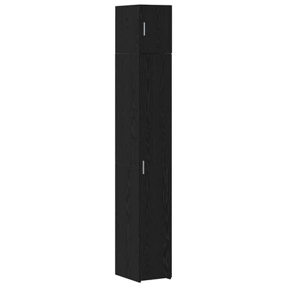 Armadio 3 pcs Rovere Nero 30 x 42,5 x 225 cm