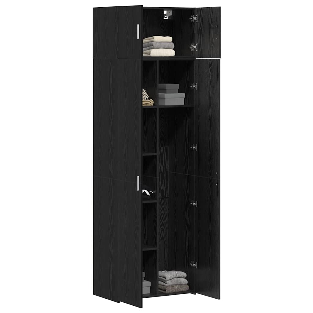 Armadio 3 pcs Rovere Nero
