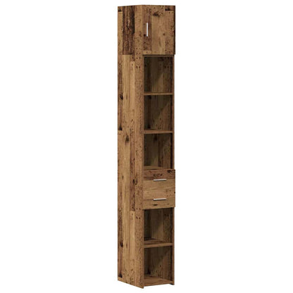Armadio con cassetto 2 pcs Legno vecchio 30 x 42,5 x 225 cm