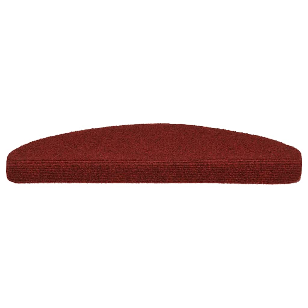 Tappetini per scale autoadesivi 20 pz 65x21x4 cm Bordeaux Rosso Semicircolari Grandi