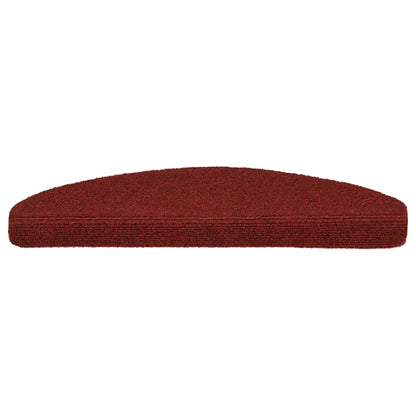 Tappetini per scale autoadesivi 20 pz 65x21x4 cm Bordeaux Rosso Semicircolari Grandi