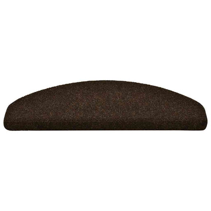 Tappetini per scale autoadesivi 20 pz 65x21x4 cm marrone semicircolari grandi