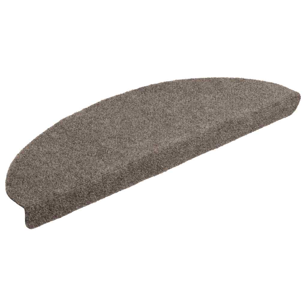 Tappetini per scale autoadesivi 20 pz 65x21x4 cm beige semicircolari grandi