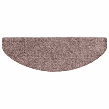 Tappetini per scale autoadesivi 30 pz 65x21x4 cm Marrone Chiaro semicircolari grandi