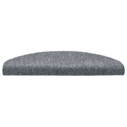 Tappetini per scale autoadesivi 30 pz 65x21x4 cm Grigio chiaro Semicircolari Grandi