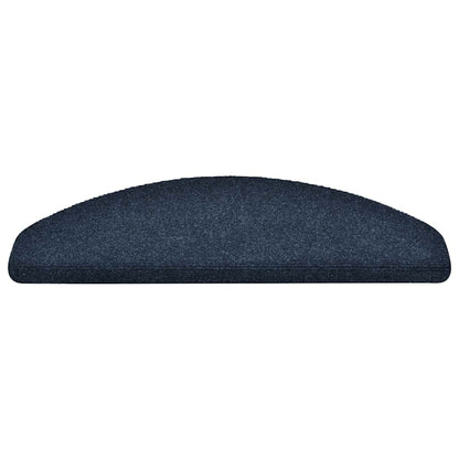 Tappetini per scale autoadesivi 30 pz 65x21x4 cm blu navy semicircolari grandi