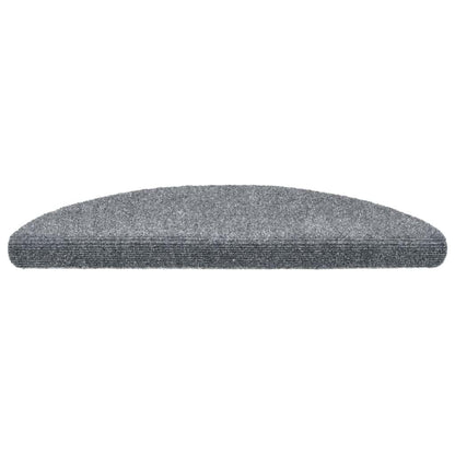 Tappetini per scale autoadesivi 20 pz 56x17x3 cm Grigio chiaro semicircolari