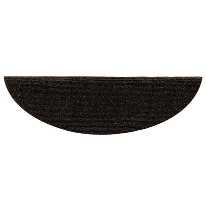 Tappetini per scale autoadesivi 20 pz 56x17x3 cm marrone scuro semicircolari
