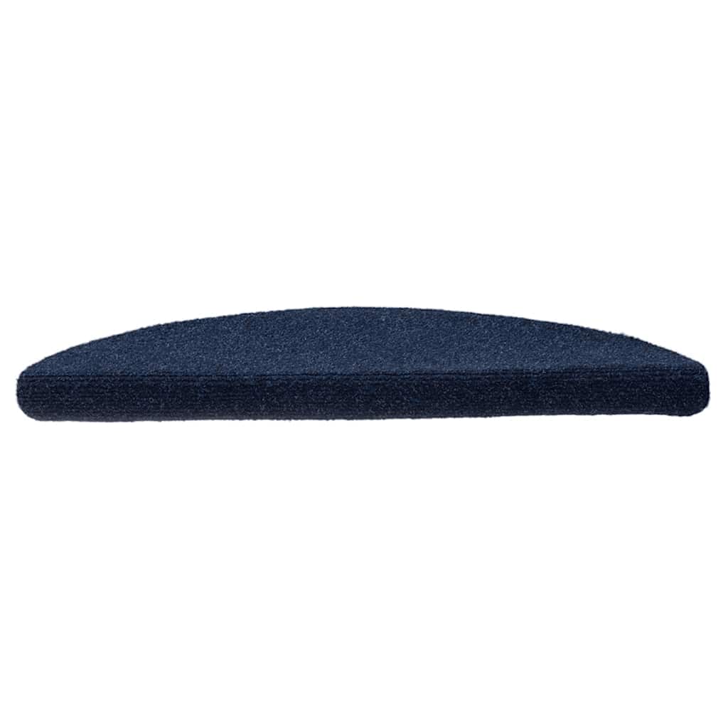 Tappetini per scale autoadesivi 20 pz 56x17x3 cm blu navy semicircolari