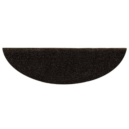 Tappetini per scale autoadesivi 30 pz 56x17x3 cm marrone scuro semicircolari