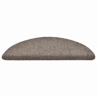 Tappetini per scale autoadesivi 30 pz 56x17x3 cm beige semicircolari