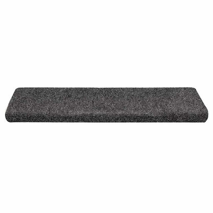 Tappetini per scale autoadesivi 30 pz 65x21x4 cm Grigio Scuro bordo rettangolare