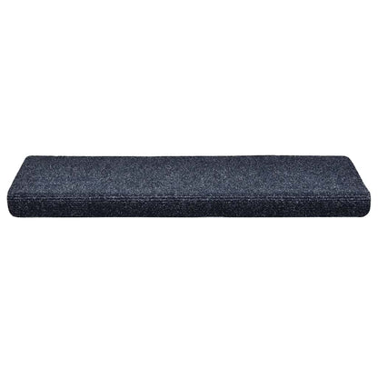 Tappetini per scale autoadesivi 30 pz 65x21x4 cm blu bordo rettangolare
