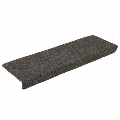 Tappetini per scale autoadesivi 30 pz 65x21x4 cm Antracite Bordo rettangolare