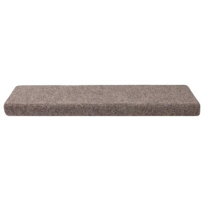 Tappetini per scale autoadesivi 30 pz 65x21x4 cm beige bordo rettangolare