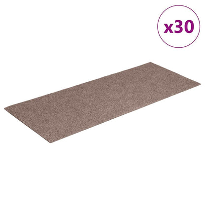 Tappetini per scale autoadesivi 30 pz 60x25 cm marrone chiaro rettangolari