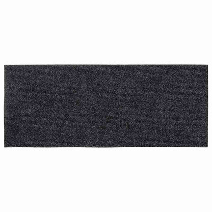 Tappetini per scale autoadesivi 30 pz 60x25 cm Grigio Scuro rettangolari