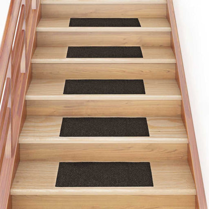 Tappetini per scale autoadesivi 30 pz 60x25 cm marrone scuro rettangolari