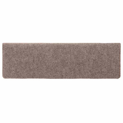 Tappetini per scale autoadesivi 20 pz 65x21x4 cm Marrone Chiaro Bordo rettangolare