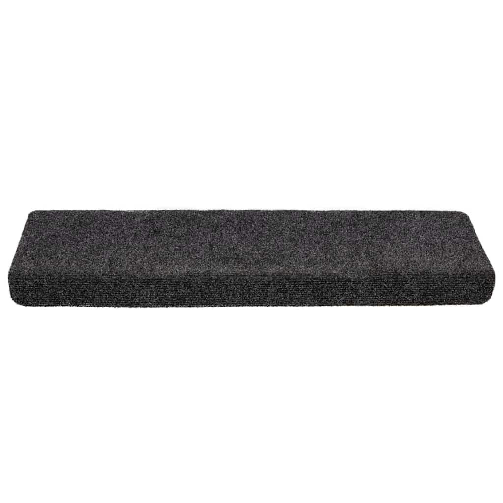 Tappetini per scale autoadesivi 20 pz 65x21x4 cm Grigio Scuro Bordo rettangolare