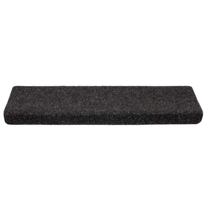 Tappetini per scale autoadesivi 20 pz 65x21x4 cm neri bordo rettangolare