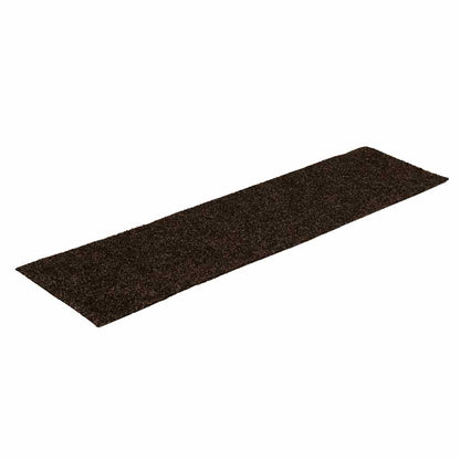 Tappetini per scale autoadesivi 30 pz 76x20 cm marrone rettangolari