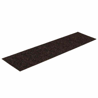 Tappetini per scale autoadesivi 30 pz 76x20 cm marrone scuro rettangolari