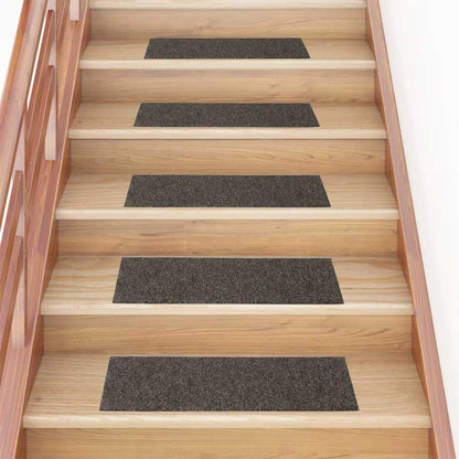 Tappetini per scale autoadesivi 30 pz 76x20 cm antracite rettangolari