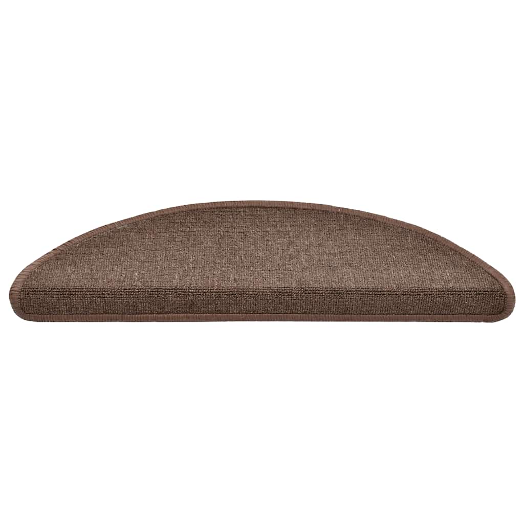 Tappetini per scale 30 pz 56x17x3 cm Marrone caffÃƒÂ¨ Semicircolari