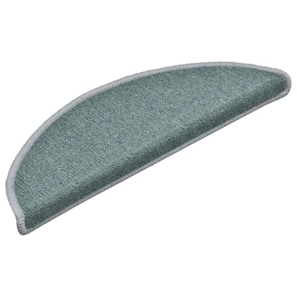 Tappetini per scale 30 pz 56x17x3 cm Blu mare Semicircolari
