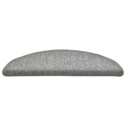 Tappetini per scale 30 pz 56x17x3 cm Grigio chiaro Semicircolari