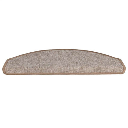 Tappetini per scale 30 pz 65x24x4 cm Marrone chiaro Semicircolari Grandi