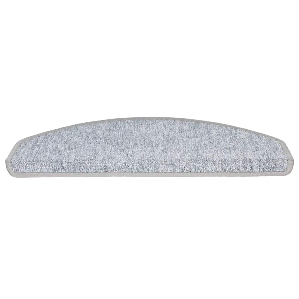 Tappetini per scale 30 pz 65x24x4 cm Grigio chiaro Semicircolari Grandi