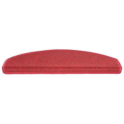 Tappetini per scale 30 pz 65x24x4 cm Rossi Semicircolari Grandi