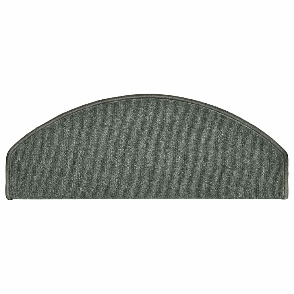 Tappetini per scale 30 pz 65x24x4 cm Verde scuro Semicircolari Grandi