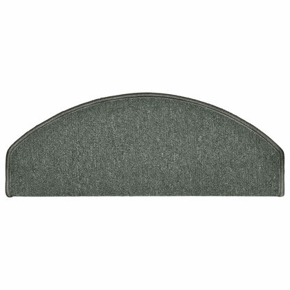 Tappetini per scale 30 pz 65x24x4 cm Verde scuro Semicircolari Grandi