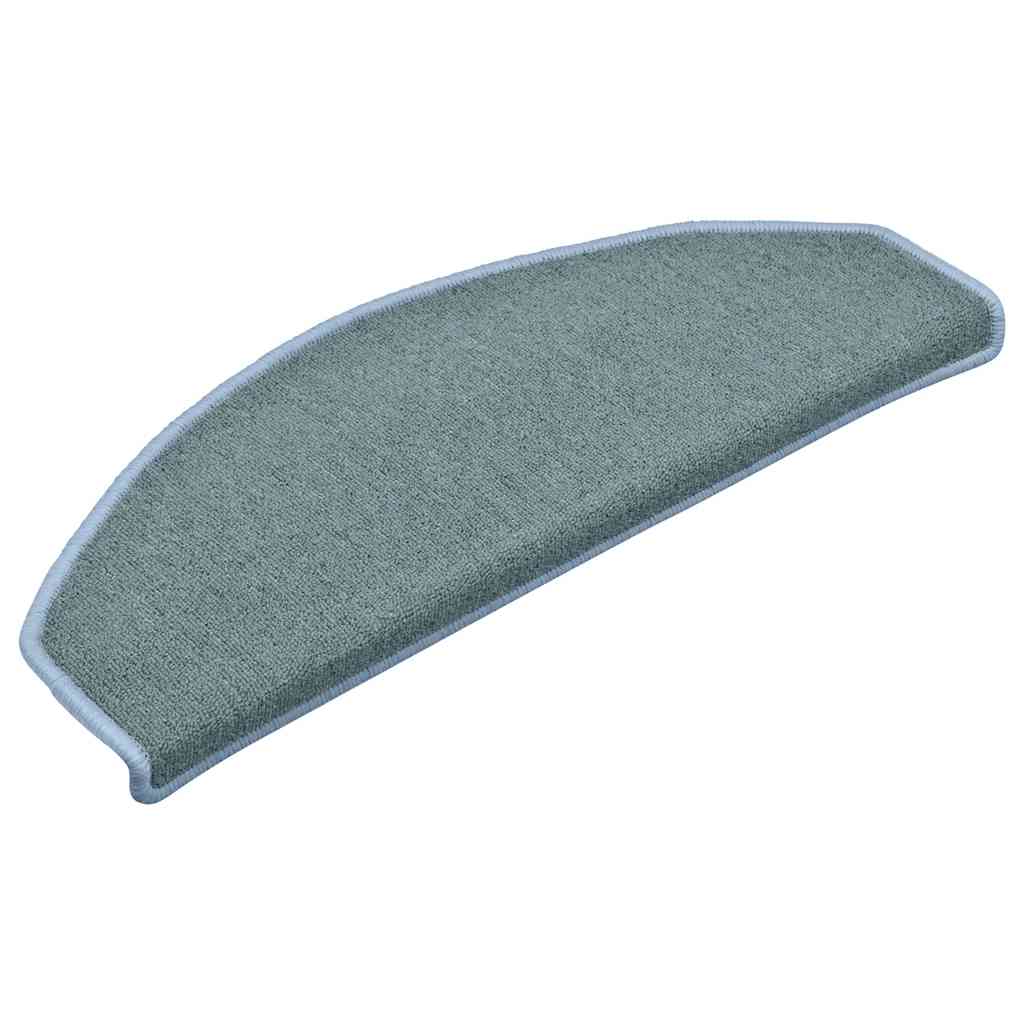 Tappetini per scale 30 pz 65x24x4 cm Blu mare Semicircolari Grandi