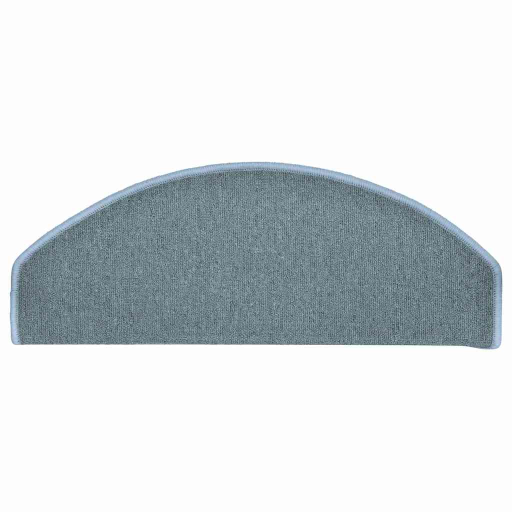 Tappetini per scale 30 pz 65x24x4 cm Blu mare Semicircolari Grandi