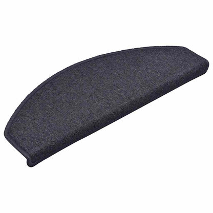 Tappetini per scale 30 pz 65x24x4 cm Grigio scuro e blu Semicircolari Grandi